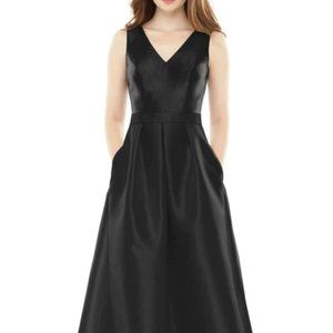 Alfred Sung Satin High/Low Gown